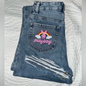 Playboy high waisted jeans.